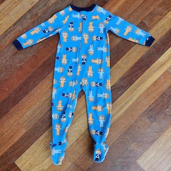 Carter's Other - Carter's Fleece Monkey Footed Pajamas Size 4T